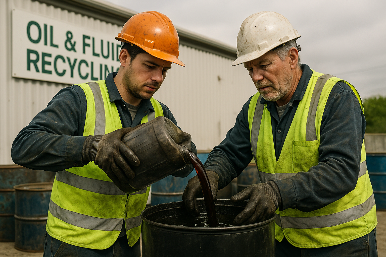 Oil and fluid recycling process